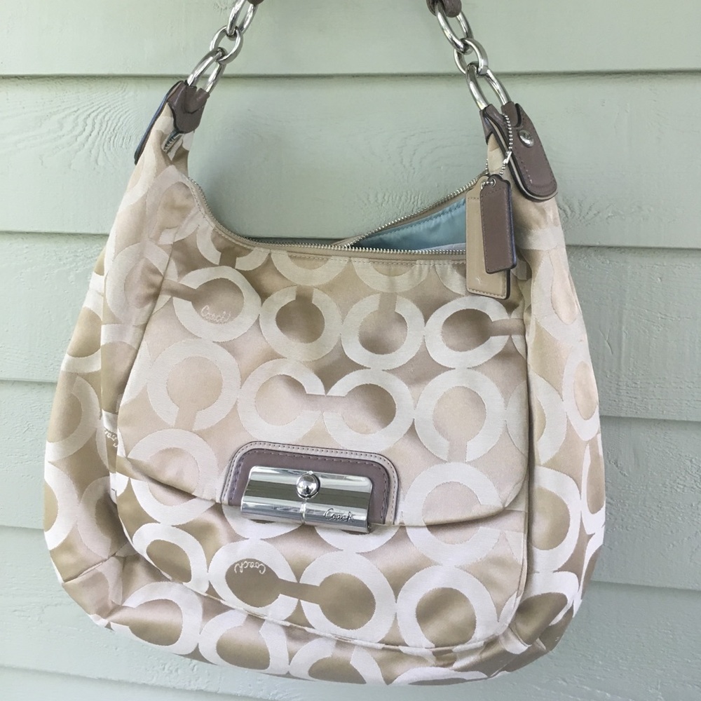 Coach Kristin opt art sateen large hobo bag 16811